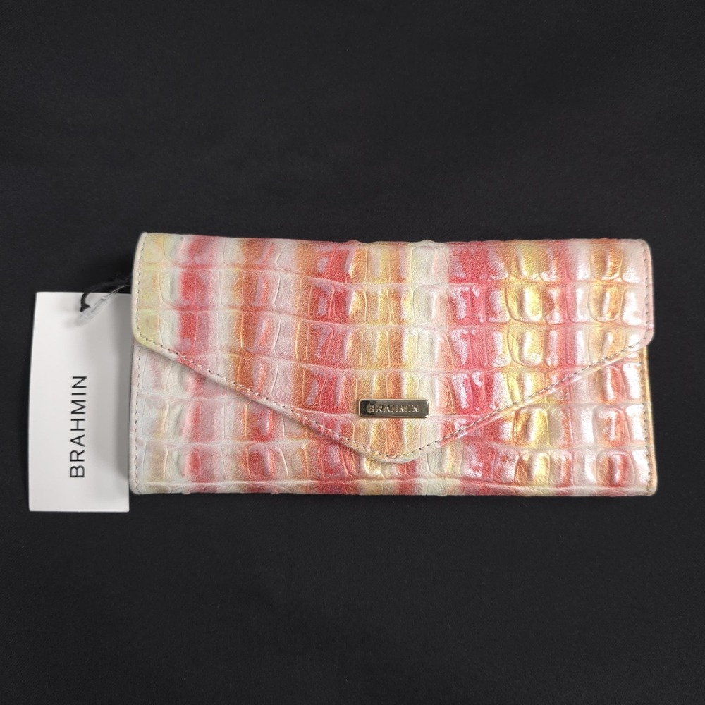 BRAHMIN Women's New Leather Wallet Multicolor VERONICA MULTI ROYALTON